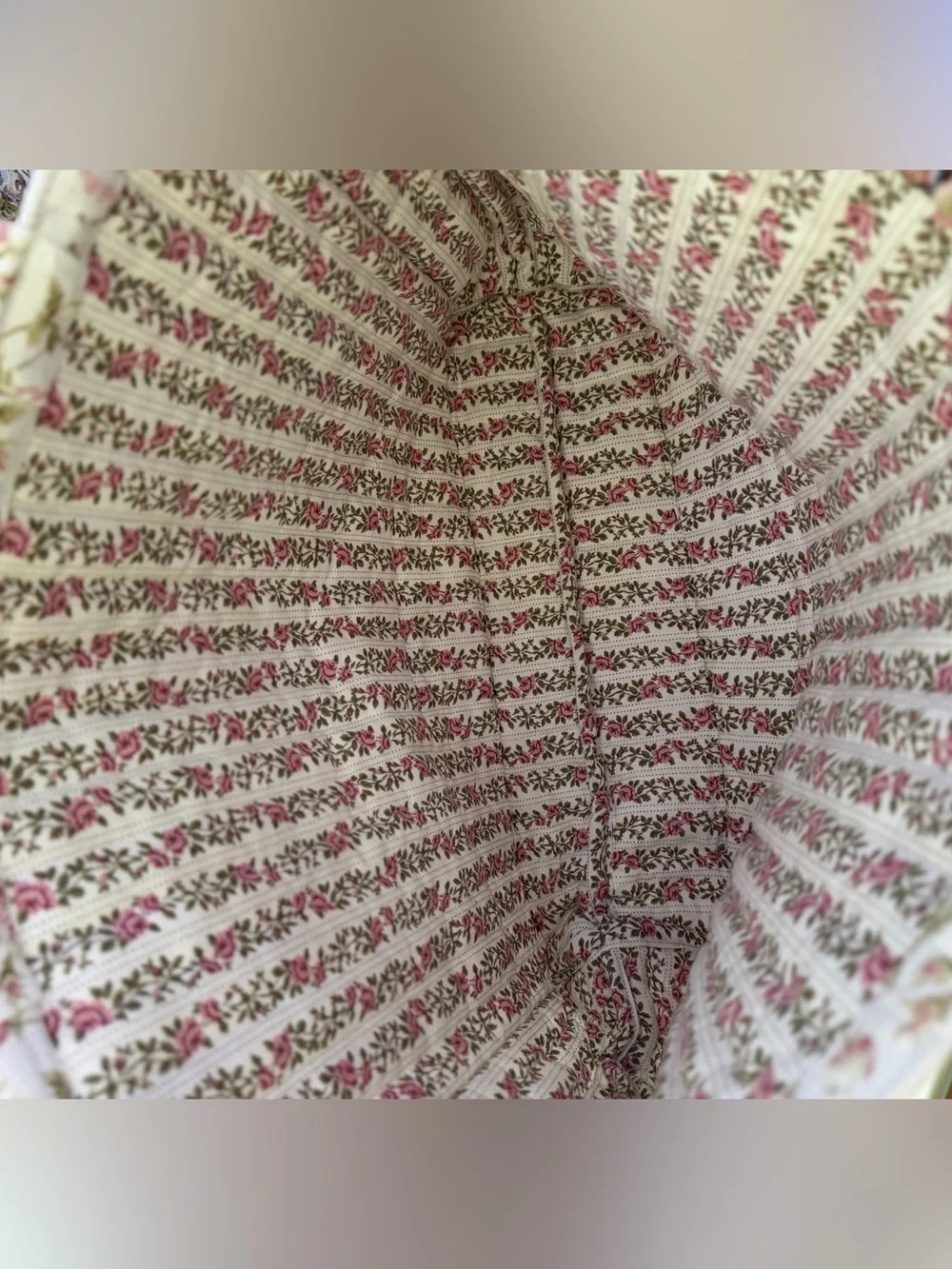 Laura Ashley Uffington Roses Vintage-inspired Rose Floral Quilted Tote Bag